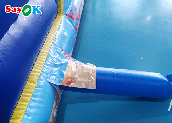 Titanic Inflatable Slide Tarpaulin Commercial Water Slide Inflatable Water Spraying Slide With Ocean World Theme