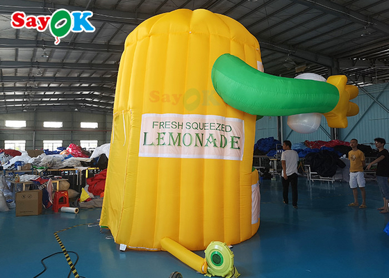 Oxford Inflatable Air Tent For Lemon Drink Promotion Portable Lemonade Booth