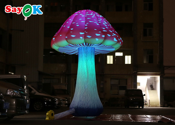 190T Nylon Cloth 4m Air Blown Mushroom Inflatable Lighting Decoration Advertising Model