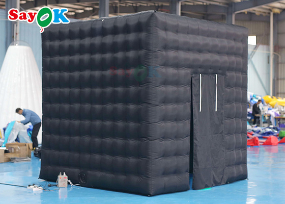Oxford Cloth LED Inflatable Photo Booth Double Middle Door Camera Booths