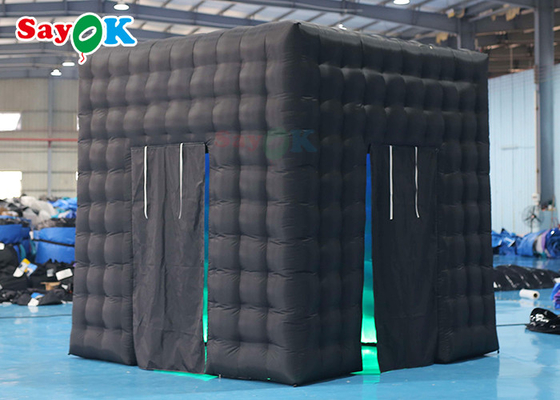 Stage Decoration Portable Inflatable Photo Booth Enclosure Black Color