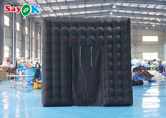 Stage Decoration Portable Inflatable Photo Booth Enclosure Black Color