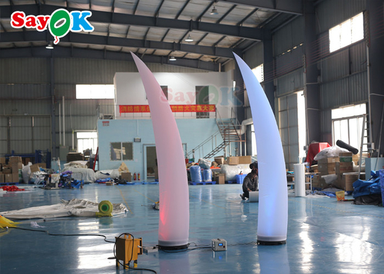 ROHS Inflatable Lighting Decoration 3m Crescent Cone
