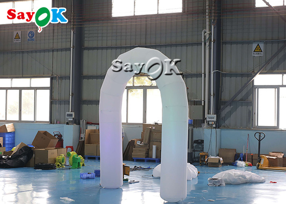 LED Lighting 2.5m Dia Oxford Cloth Inflatable Arch For Party Events Inflatable Race Arch Logo Printing