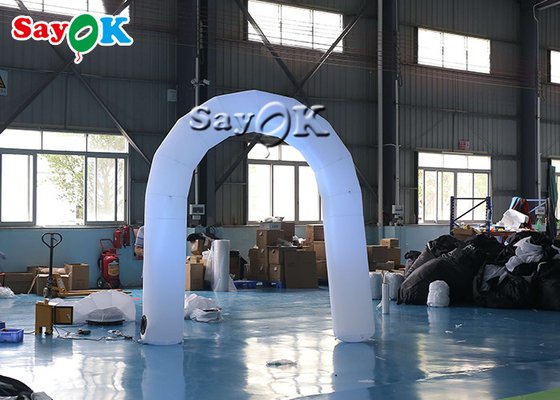 LED Lighting 2.5m Dia Oxford Cloth Inflatable Arch For Party Events Inflatable Race Arch Logo Printing