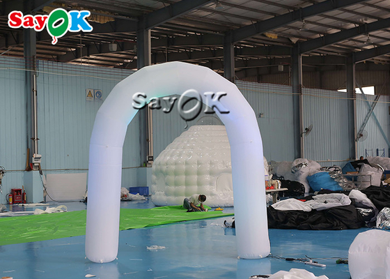 LED Lighting 2.5m Dia Oxford Cloth Inflatable Arch For Party Events Inflatable Race Arch Logo Printing