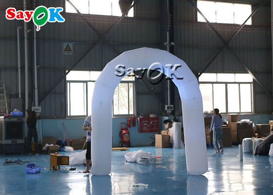 LED Lighting 2.5m Dia Oxford Cloth Inflatable Arch For Party Events Inflatable Race Arch Logo Printing