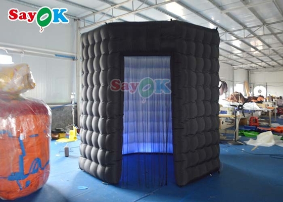 Black PVC Coated Blow Up Photo Booth 360 Photo Booth Enclosure