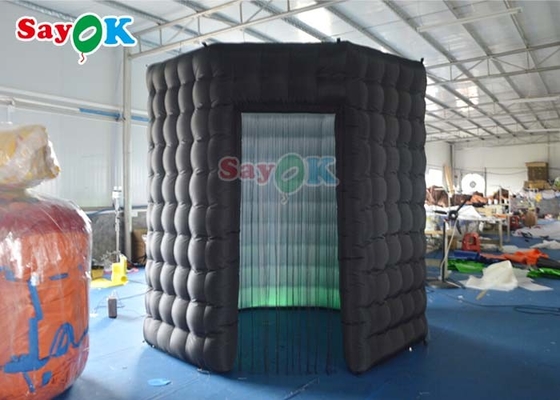 Black PVC Coated Blow Up Photo Booth 360 Photo Booth Enclosure