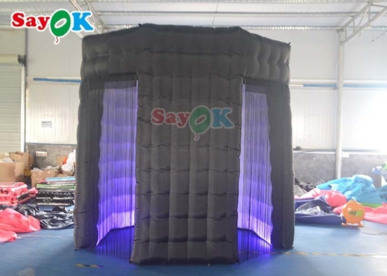 Anti - Ruptured LED Light Inflatable Photo Booth Enclosure Tent For Wedding