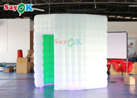 Warehouse Oval Photo Booth Inflatble Led Tent With Air Blower