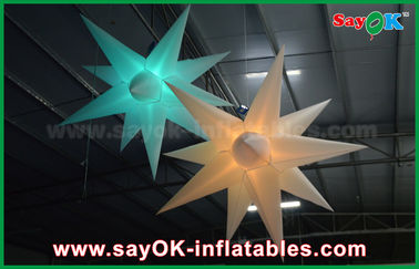 1.5m DIA Hang Up Celling Inflatable Star Balloon With LED Light Color Change