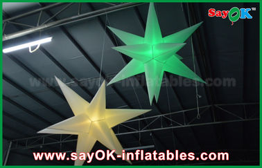 1.5m DIA Hang Up Celling Inflatable Star Balloon With LED Light Color Change