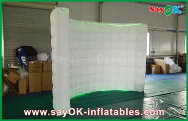 Inflatable Led Photo Booth White Inflatable Photo Booth , Inflatable LED Wall Photo Booth Linghting Background