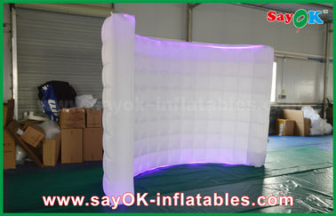 Inflatable Led Photo Booth White Inflatable Photo Booth , Inflatable LED Wall Photo Booth Linghting Background