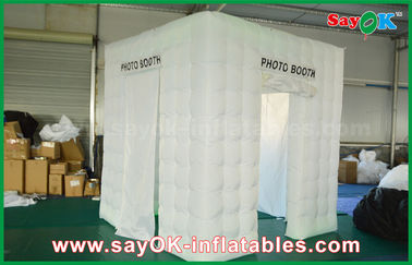 Inflatable Photo Studio 3 Doors White Inflatable Portable Cube Photobooth Tent With 2.5m Size