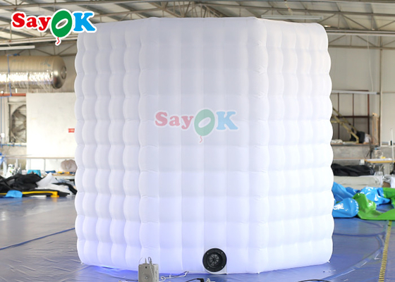 White Oxford Cloth Inflatable Photo Booth For Event Lead Free