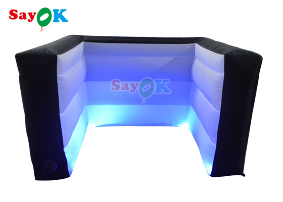 LED Illuminated Inflatable Bar Counter With Blower For Beer Drink Shop Parties