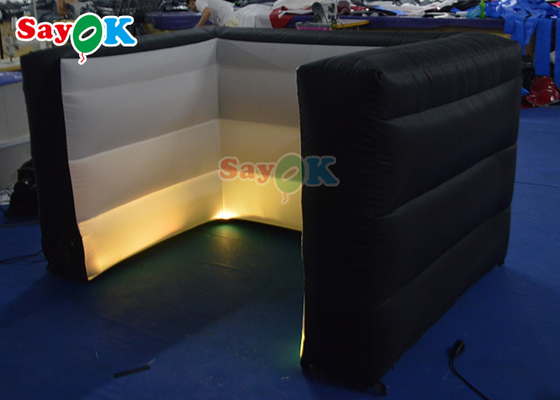 LED Illuminated Inflatable Bar Counter With Blower For Beer Drink Shop Parties