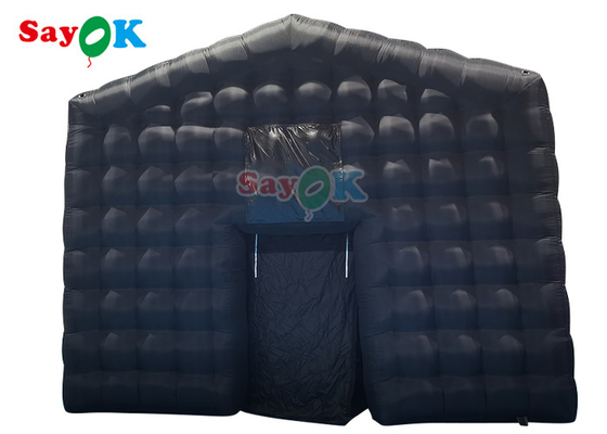 Black Inflatable Night Club Party Cube Tent Portable Blow Up Nightclub