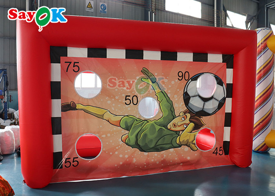 0.4mm PVC  Inflatable Soccer Kick Games Carnival Soccer Goal Football Shoot Game Penalty Shootout