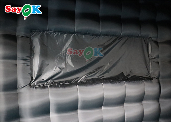 Commercial Black Color Inflatable Air Tent Rental Structure Exhibition Inflatable Cube Tent