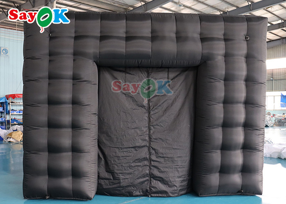 Commercial Black Color Inflatable Air Tent Rental Structure Exhibition Inflatable Cube Tent