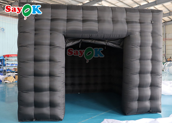 Commercial Black Color Inflatable Air Tent Rental Structure Exhibition Inflatable Cube Tent
