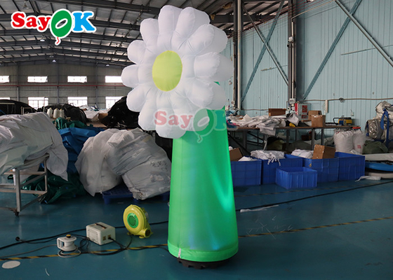 OEM Pvc Inflatable Lighting Decoration Led Flower Model For Advertising