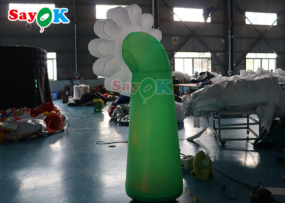 OEM Pvc Inflatable Lighting Decoration Led Flower Model For Advertising