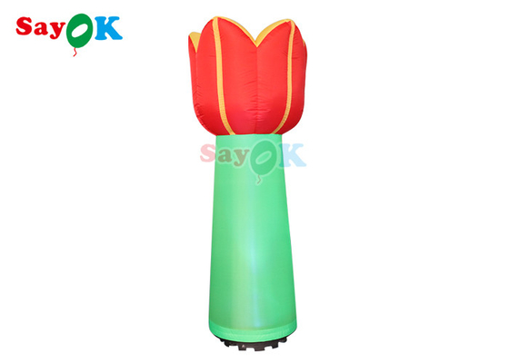 190T Oxford Cloth 3D Inflatable Flower Model For Outdoor Advertising Promotion Display