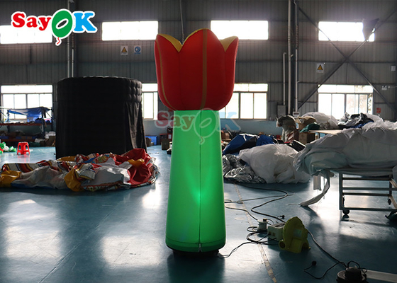 190T Oxford Cloth 3D Inflatable Flower Model For Outdoor Advertising Promotion Display