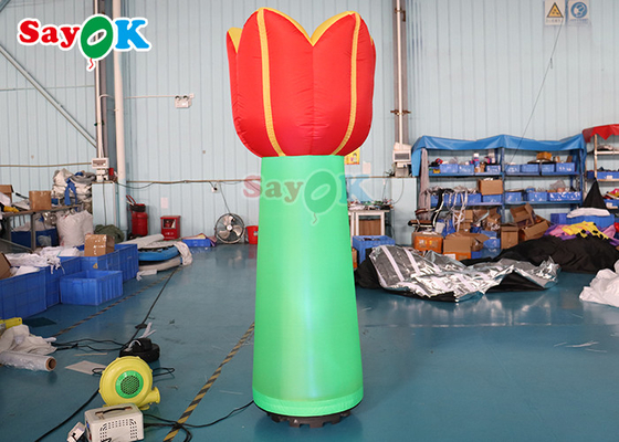 190T Oxford Cloth 3D Inflatable Flower Model For Outdoor Advertising Promotion Display