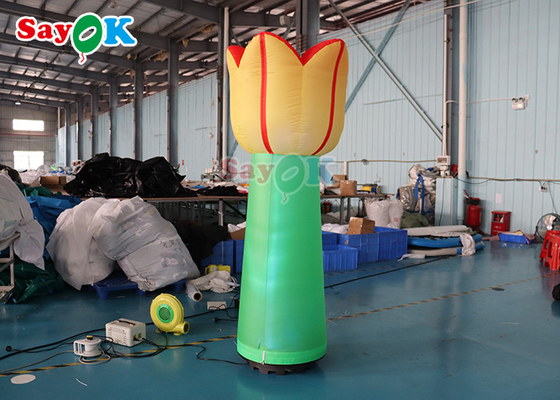 Giant 3d Inflatable LED Flower Lighting Toy Custom Plant Fungus Flower Advertising Modeling