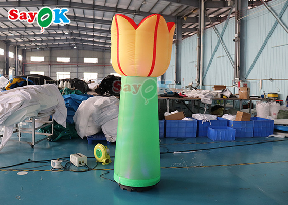 Giant 3d Inflatable LED Flower Lighting Toy Custom Plant Fungus Flower Advertising Modeling