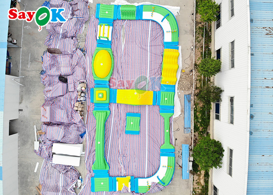 Silk Printing Inflatable Water Obstacle Course For Wake Park