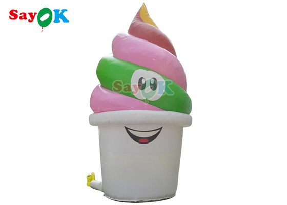 Customized 5m  Inflatable Ice Cream Model For Festival Outdoor Advertising