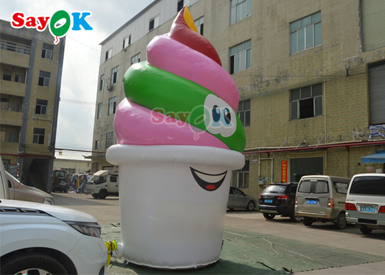 Customized 5m  Inflatable Ice Cream Model For Festival Outdoor Advertising