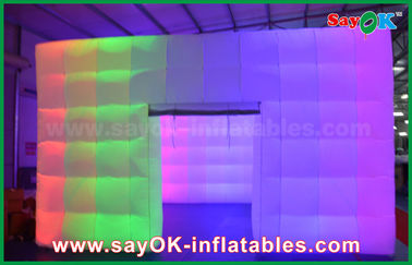 3 Man Inflatable Tent Cube 5x5m Oxford Cloth Inflatable Air Tent nightclub With Colorful Light Can Do Logo Print