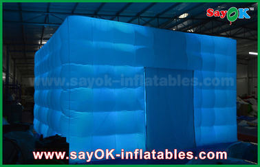 3 Man Inflatable Tent Cube 5x5m Oxford Cloth Inflatable Air Tent nightclub With Colorful Light Can Do Logo Print