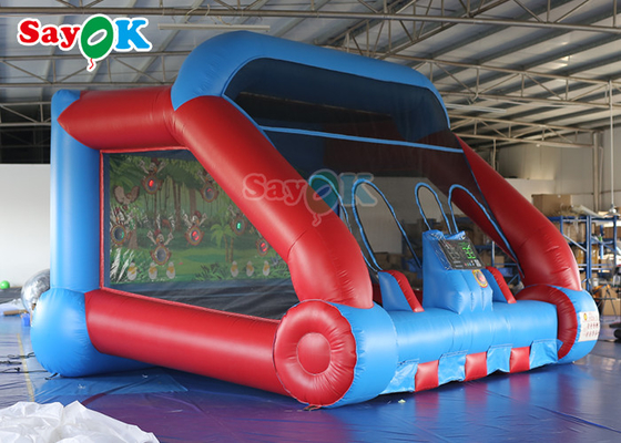 Commercial Inflatable Sports Games Red Blue IPS Shooting Game Inflable Carnival Game