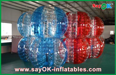 Inflatable Garden Games Red And Blue PVC / TPU Bumper Ball Bubble Football For Adult / Children Playing