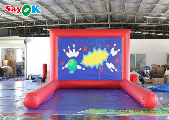 Pvc Tpu Inflatable Sports Games Bubble Bowling Game 8x4x3mh