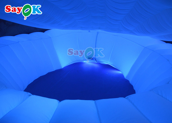 4m Giant LED Inflatable Stage Shell Oxford cloth Inflatable Led Seashell For Party