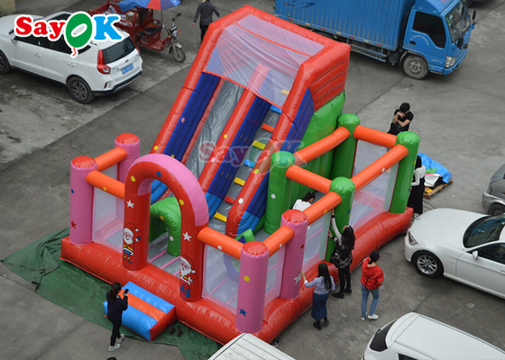 Outdoor Commercial Inflatable Bounce House Adult Kids Party Bouncer Combo With Water Slide