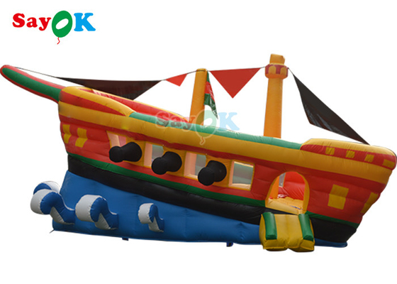 Fire Retardant Inflatable Pirate Ship Combo Party Bounce House Inflatable Boat Castle Ship Slide