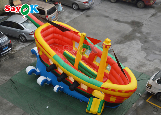 Fire Retardant Inflatable Pirate Ship Combo Party Bounce House Inflatable Boat Castle Ship Slide