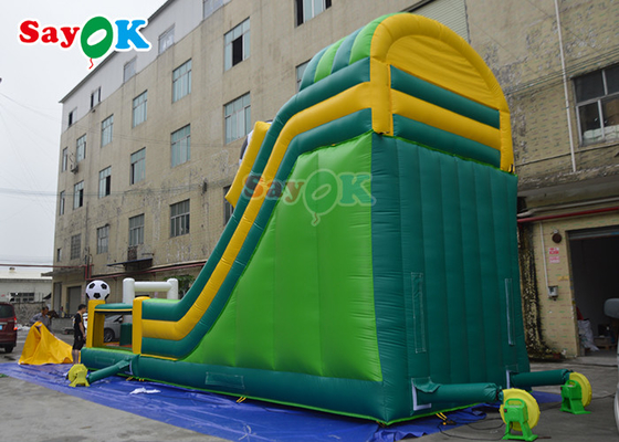 Inflatable Slippery Slide Football Theme Kids Tarpaulin Inflatable Bounce House Slide Jumping Castle