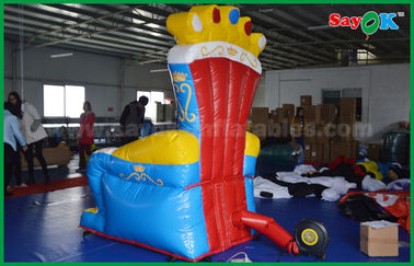 Blue And Red PVC Custom Advertising Inflatables Throne / Sofa For Prop