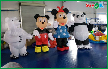 Customized Minnie Mouse Inflatable Christmas Panda / Mouse Shaped For Amusement Park